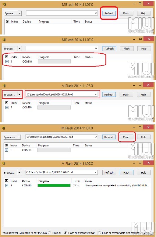 Mi4-Miflash-uygulamasi