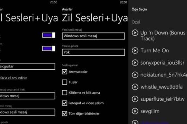 Windows Phone 8 de zil sesi nasıl yapılır?