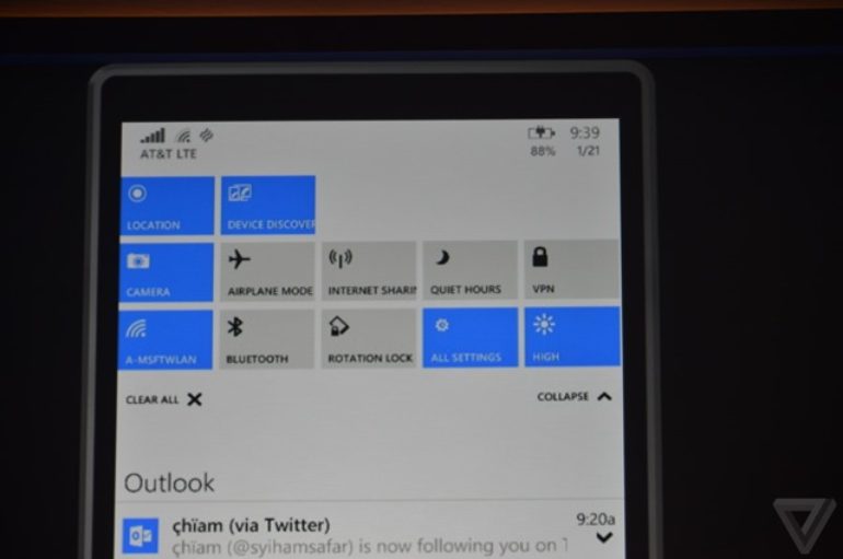 Windows 10 Action Center Daha Fazla Hızlı Erişim Sunacak